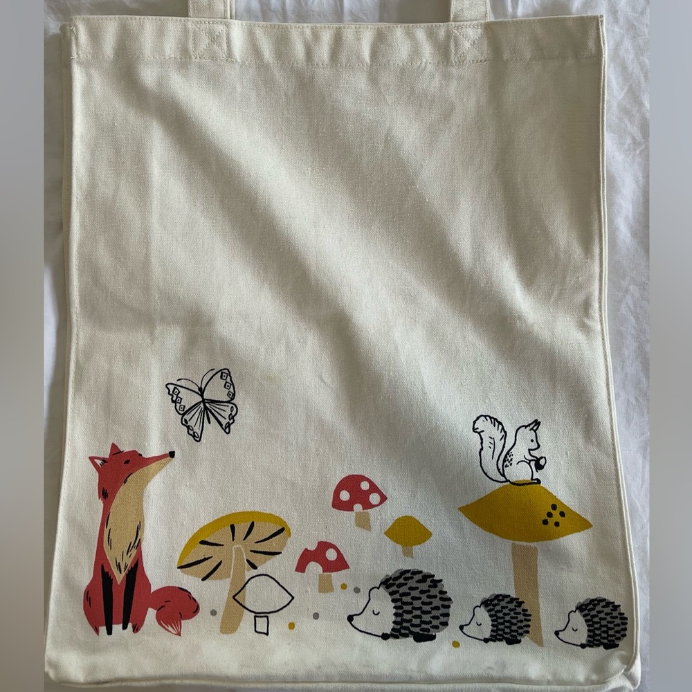 Hannah Anderson Canvas Tote Bag Foxes Hedgehogs Mushrooms